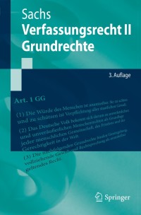 Verfassungsrecht II - Grundrechte 3rd edition | 9783662503638