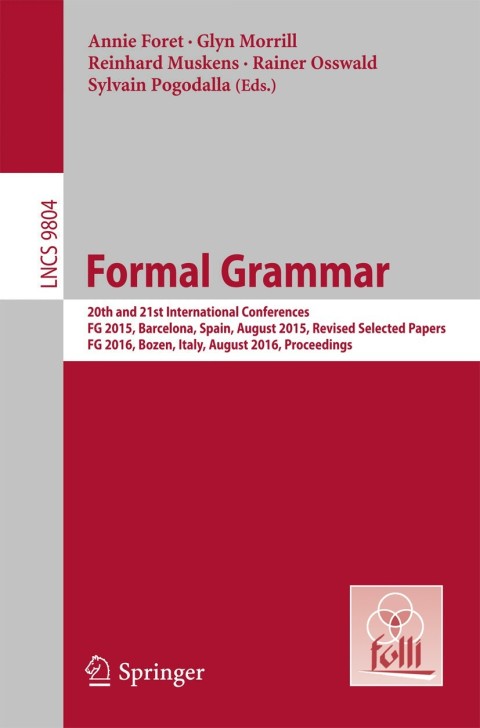 Cover image for book Formal Grammar