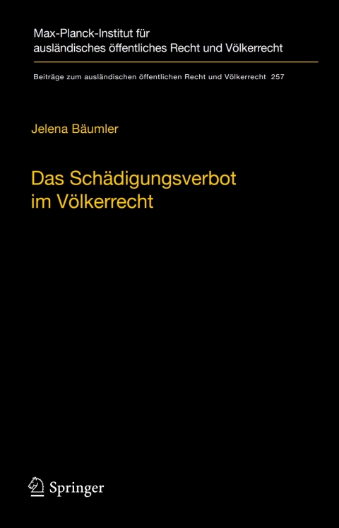 Cover image for book Das Schädigungsverbot im Völkerrecht