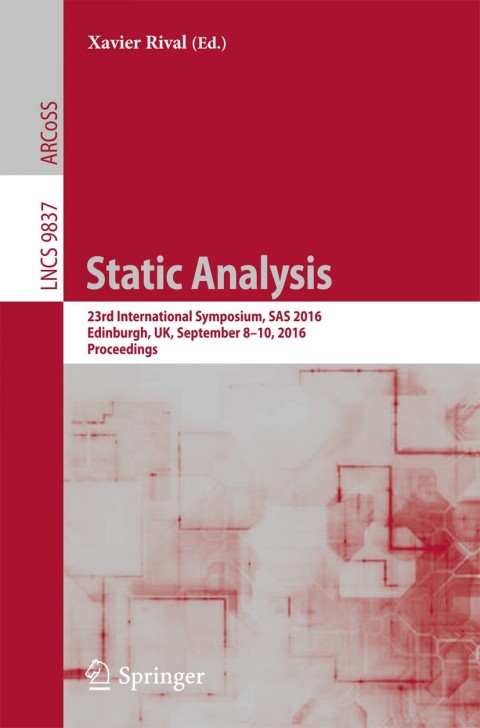 Cover image for book Static Analysis