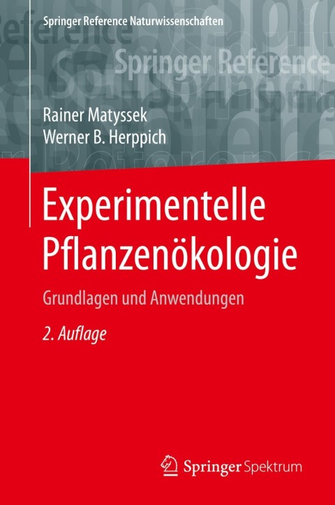 Cover image for book Experimentelle Pflanzenökologie