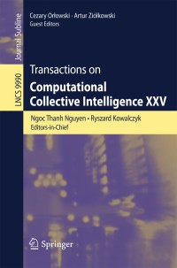 Cover image: Transactions on Computational Collective Intelligence XXV 9783662535790