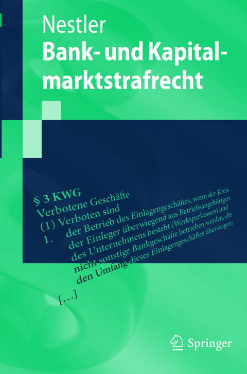 Cover image for book Bank- und Kapitalmarktstrafrecht