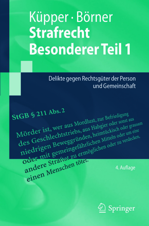 Cover image for book Strafrecht Besonderer Teil 1