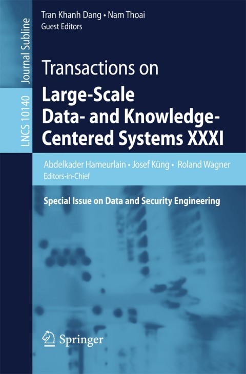 Cover image for book Transactions on Large-Scale Data- and Knowledge-Centered Systems XXXI