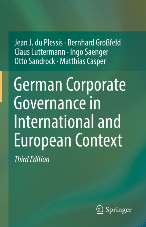 German Corporate Governance in International and European Context 