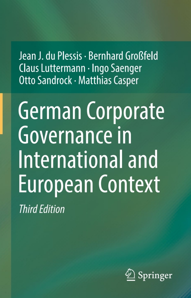 German Corporate Governance in International and European Context