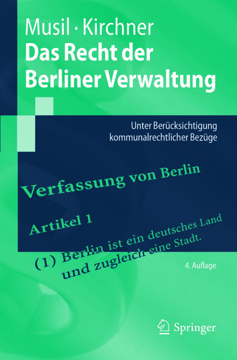Cover image for book Das Recht der Berliner Verwaltung