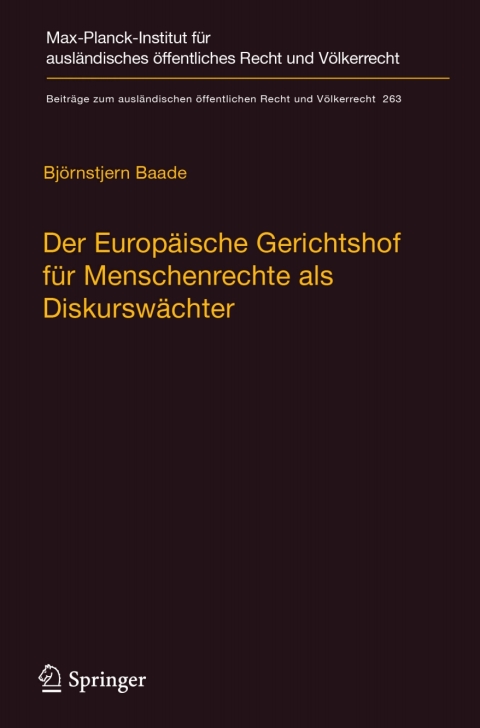 Cover image for book Der Europäische Gerichtshof für Menschenrechte als Diskurswächter