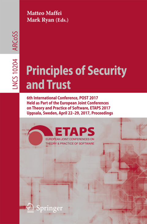 Cover image for book Principles of Security and Trust