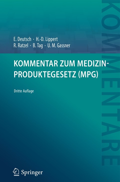 Cover image for book Kommentar zum Medizinproduktegesetz (MPG)