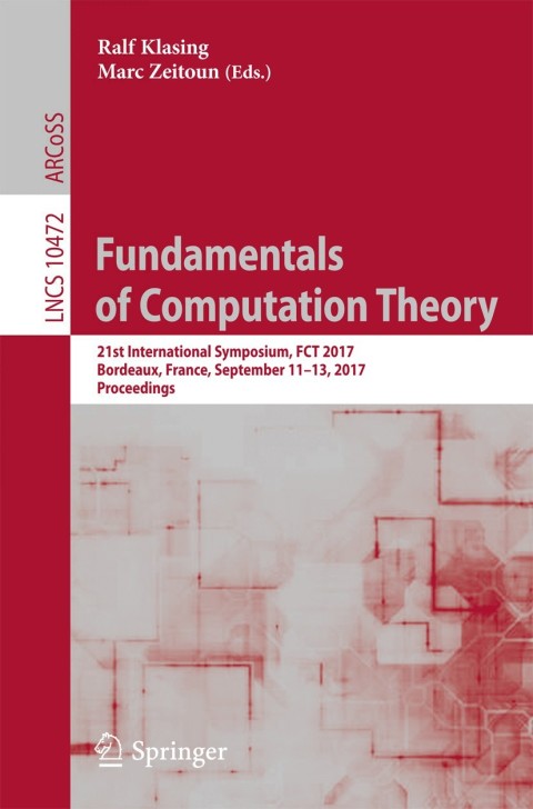 Cover image for book Fundamentals of Computation Theory
