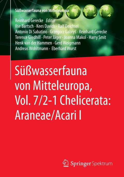 Cover image for book Süßwasserfauna von Mitteleuropa, Vol. 7/2-1 Chelicerata: Araneae/Acari I