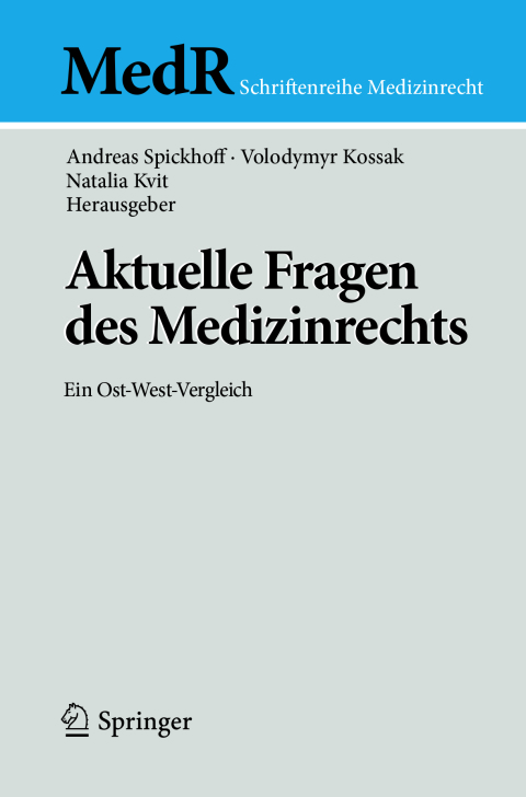 Cover image for book Aktuelle Fragen des Medizinrechts