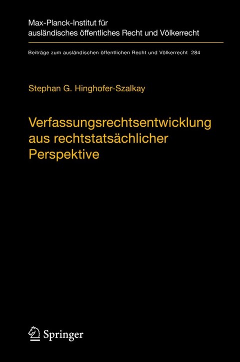 Cover image for book Verfassungsrechtsentwicklung aus rechtstatsächlicher Perspektive
