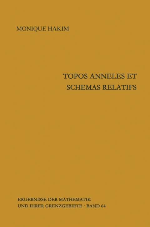 Cover image for book Topos anneles et schemas relatifs