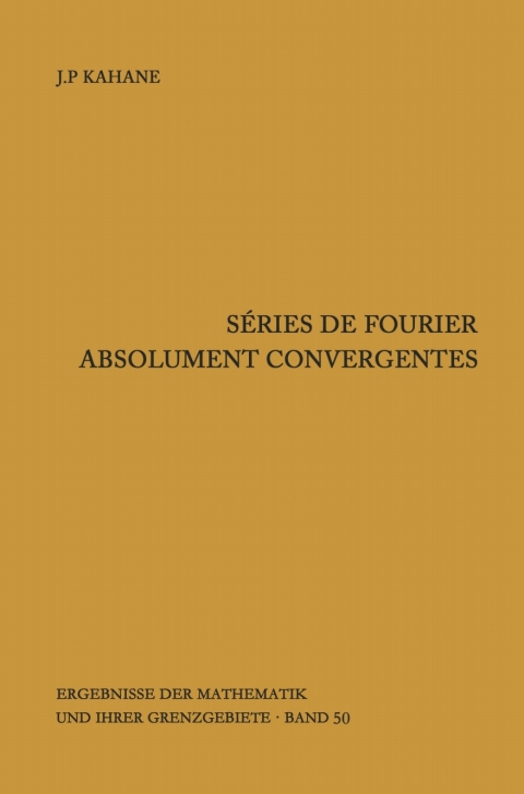Cover image for book Séries de Fourier absolument convergentes