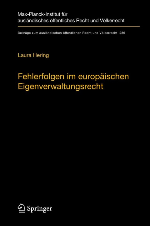 Cover image for book Fehlerfolgen im europäischen Eigenverwaltungsrecht