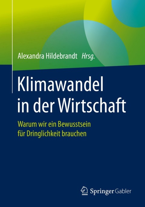 Cover image for book Klimawandel in der Wirtschaft