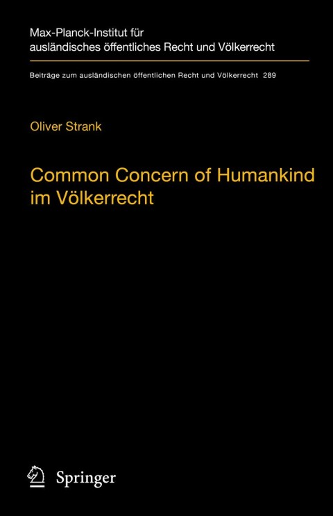 Cover image for book Common Concern of Humankind im Völkerrecht