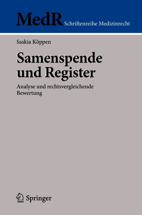Cover image for book Samenspende und Register