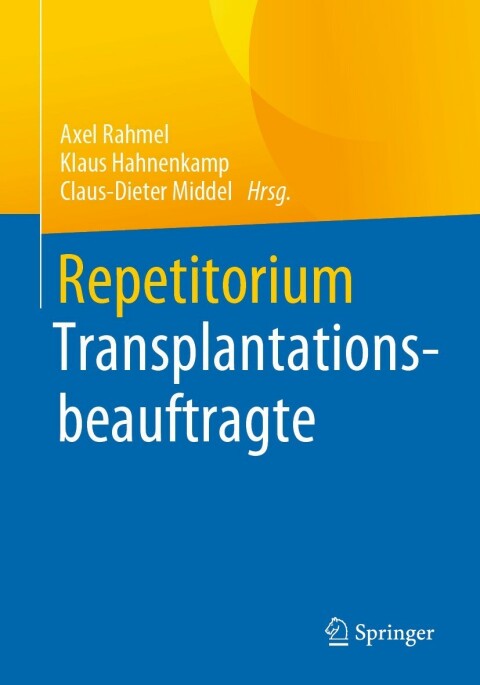 Cover image for book Repetitorium Transplantationsbeauftragte