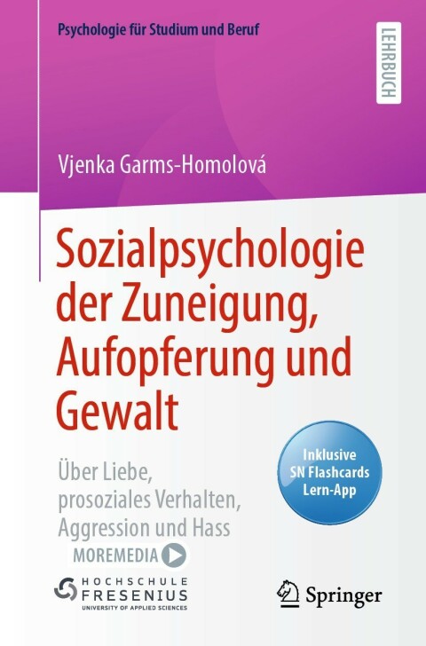 Cover image for book Sozialpsychologie der Zuneigung, Aufopferung und Gewalt