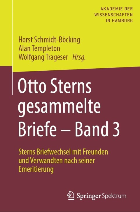 Cover image for book Otto Sterns gesammelte Briefe – Band 3
