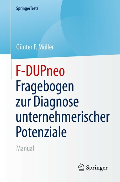 Cover image for book F-DUPneo - Fragebogen zur Diagnose unternehmerischer Potenziale