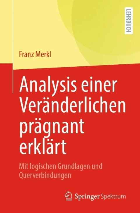 Cover image for book Analysis einer Veränderlichen prägnant erklärt
