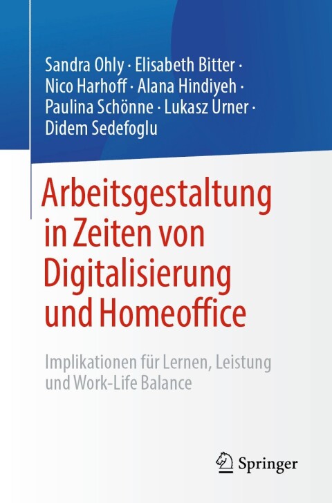 Cover image for book Arbeitsgestaltung in Zeiten von Digitalisierung und Homeoffice