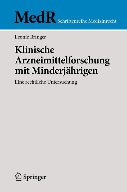 Cover image for book Klinische Arzneimittelforschung mit Minderjährigen