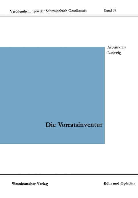 Cover image for book Die Vorratsinventur