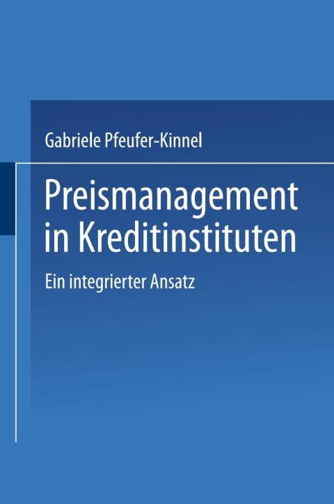 Cover image for book Preismanagement in Kreditinstituten