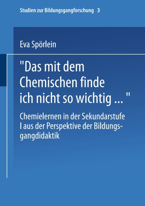 Cover image for book Das mit dem Chemischen finde ich nicht so wichtig…