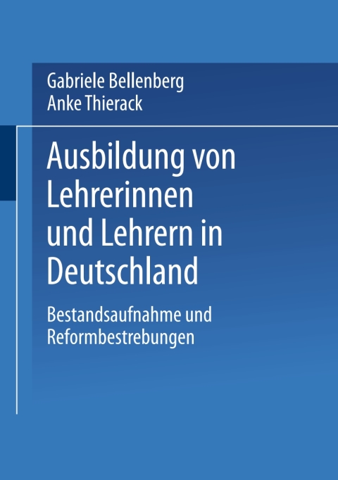 Cover image for book Ausbildung von Lehrerinnen und Lehrern in Deutschland