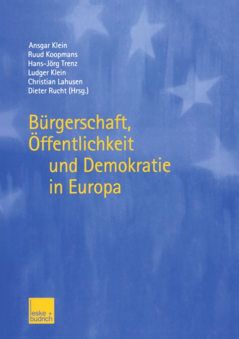 Cover image for book Bürgerschaft, Öffentlichkeit und Demokratie in Europa