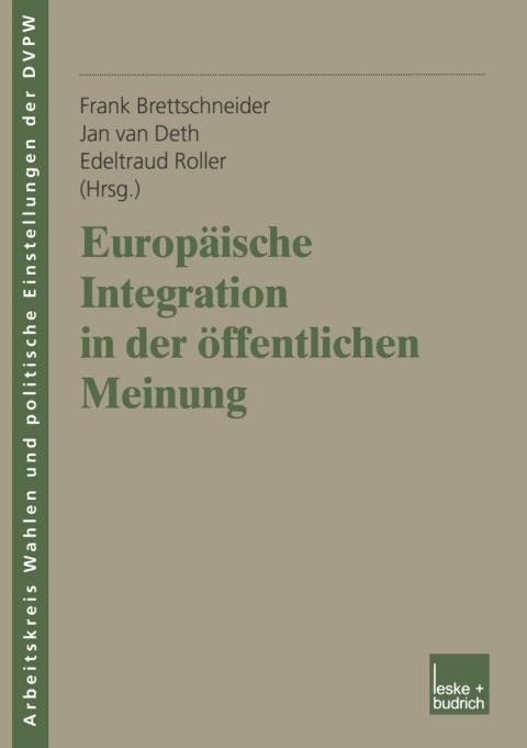 Cover image for book Europäische Integration in der öffentlichen Meinung