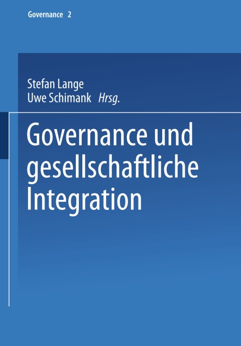 Cover image for book Governance und gesellschaftliche Integration