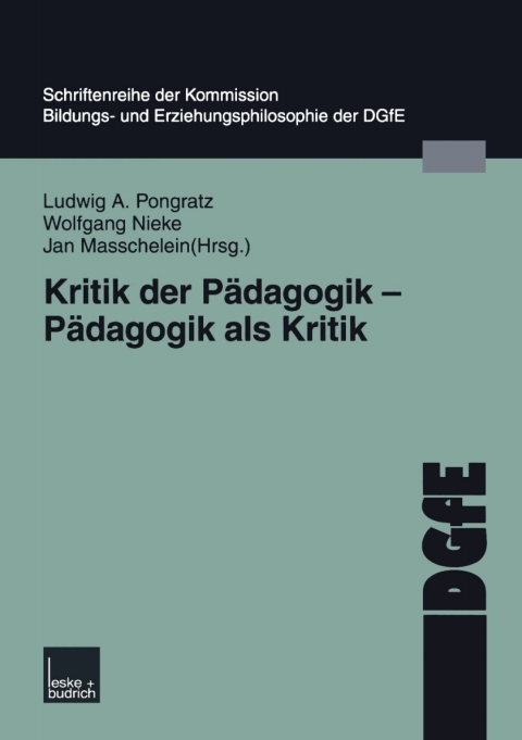 Cover image for book Kritik der Pädagogik — Pädagogik als Kritik
