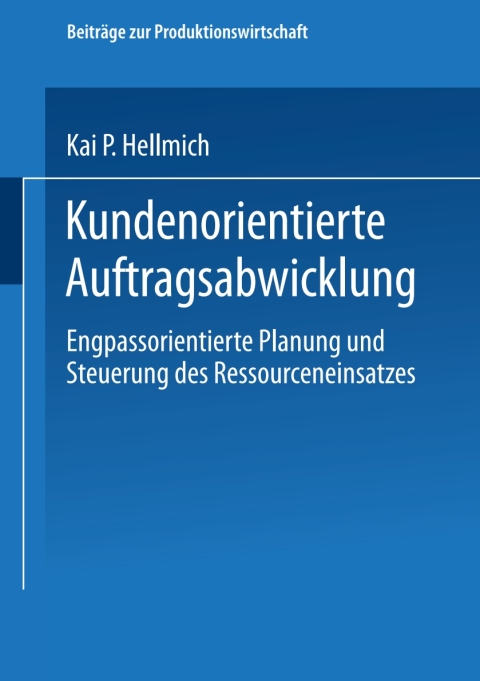 Cover image for book Kundenorientierte Auftragsabwicklung