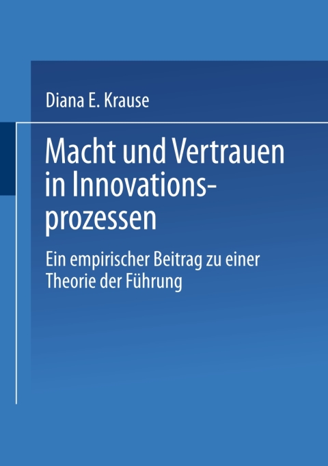 Cover image for book Macht und Vertrauen in Innovationsprozessen