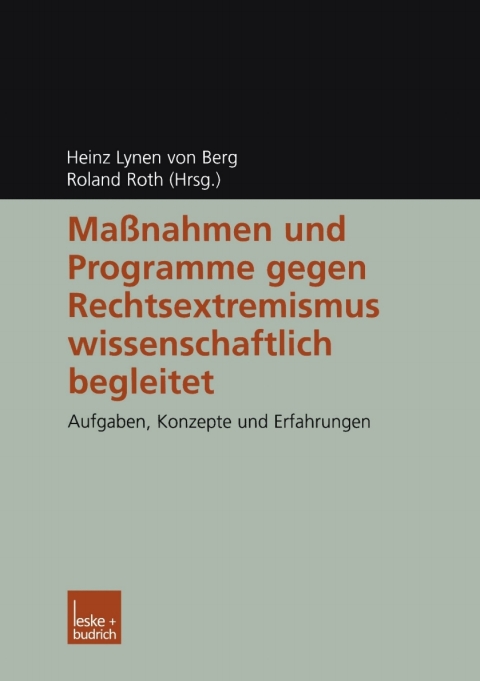 Cover image for book Maßnahmen und Programme gegen Rechtsextremismus wissenschaftlich begleitet