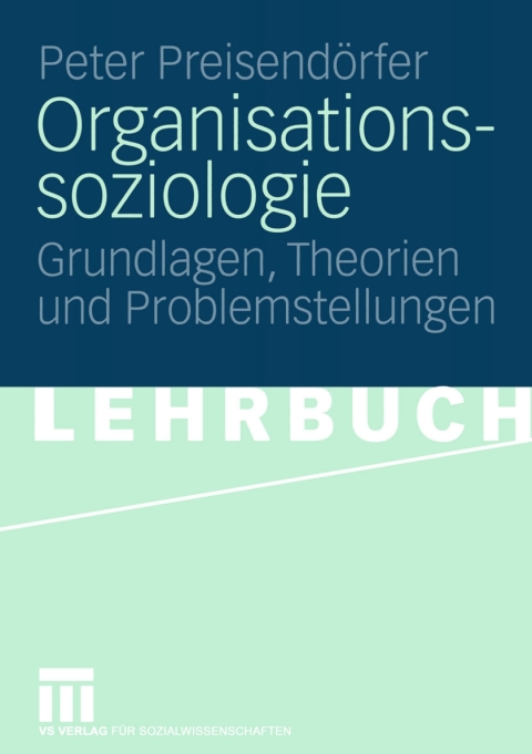 Cover image for book Organisationssoziologie
