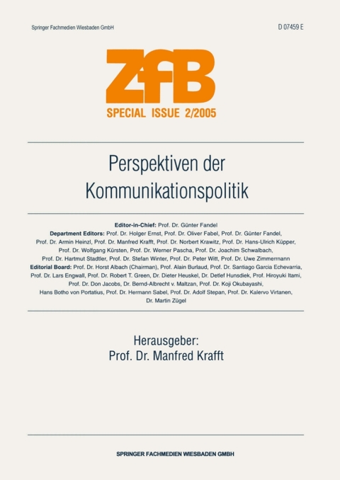 Cover image for book Perspektiven der Kommunikationspolitik