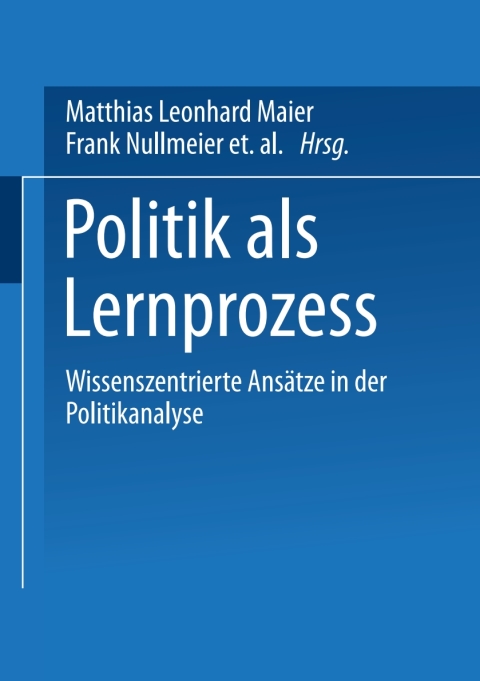 Cover image for book Politik als Lernprozess