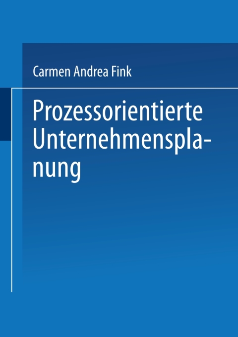 Cover image for book Prozessorientierte Unternehmensplanung