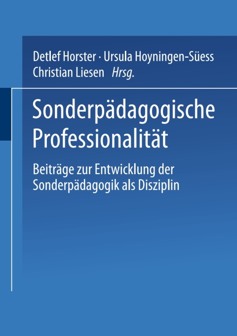 Cover image for book Sonderpädagogische Professionalität