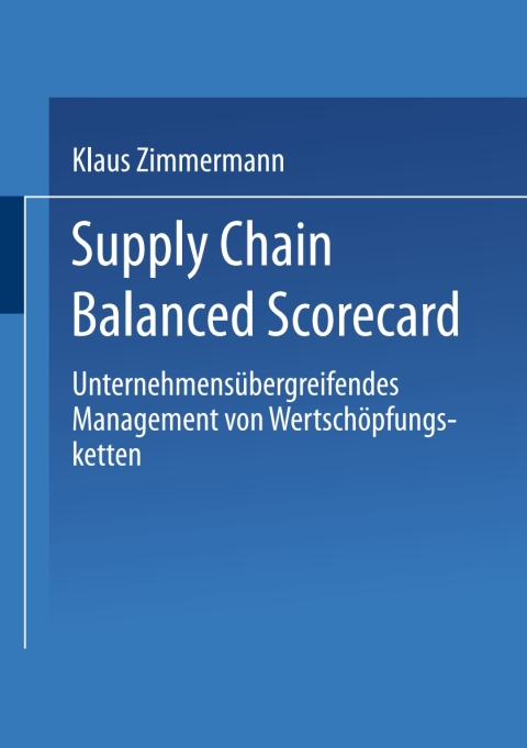 Cover image for book Supply Chain Balanced Scorecard
