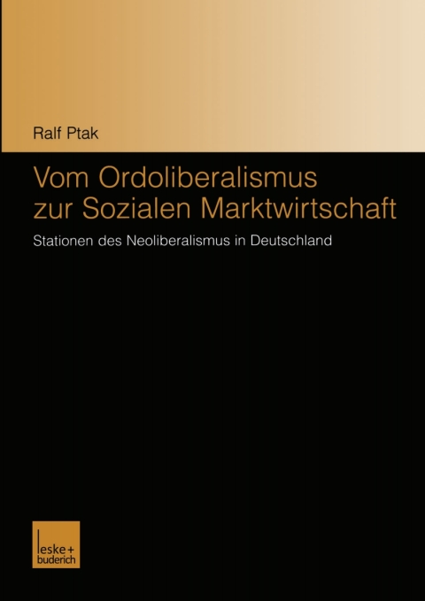 Cover image for book Vom Ordoliberalismus zur Sozialen Marktwirtschaft